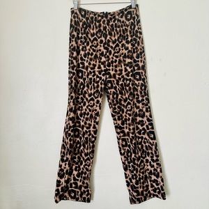 SOLD - REFORMATION leopard print TENCEL and viscose high waist crop pants - S